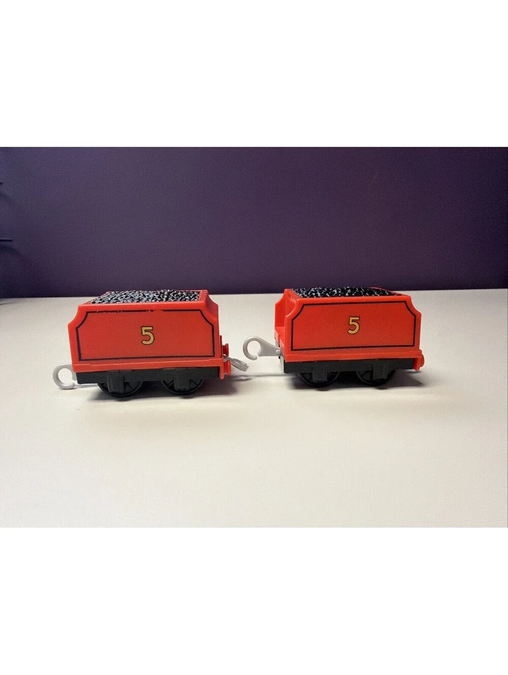 2014 Mattel Gullane Red James Thomas Ltd Talking Motorized Train with Tender #5